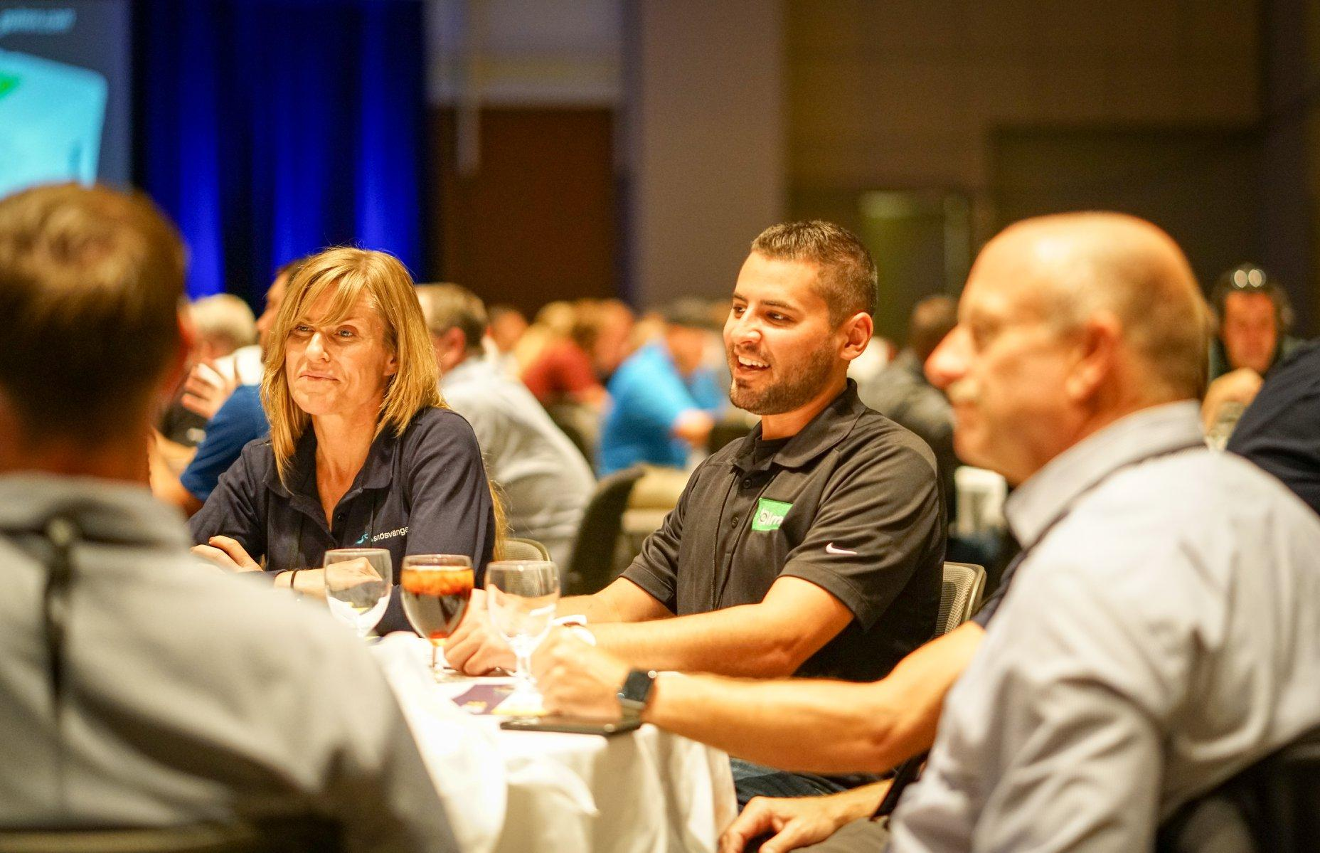Steve in conversation with clients during his time at LMN